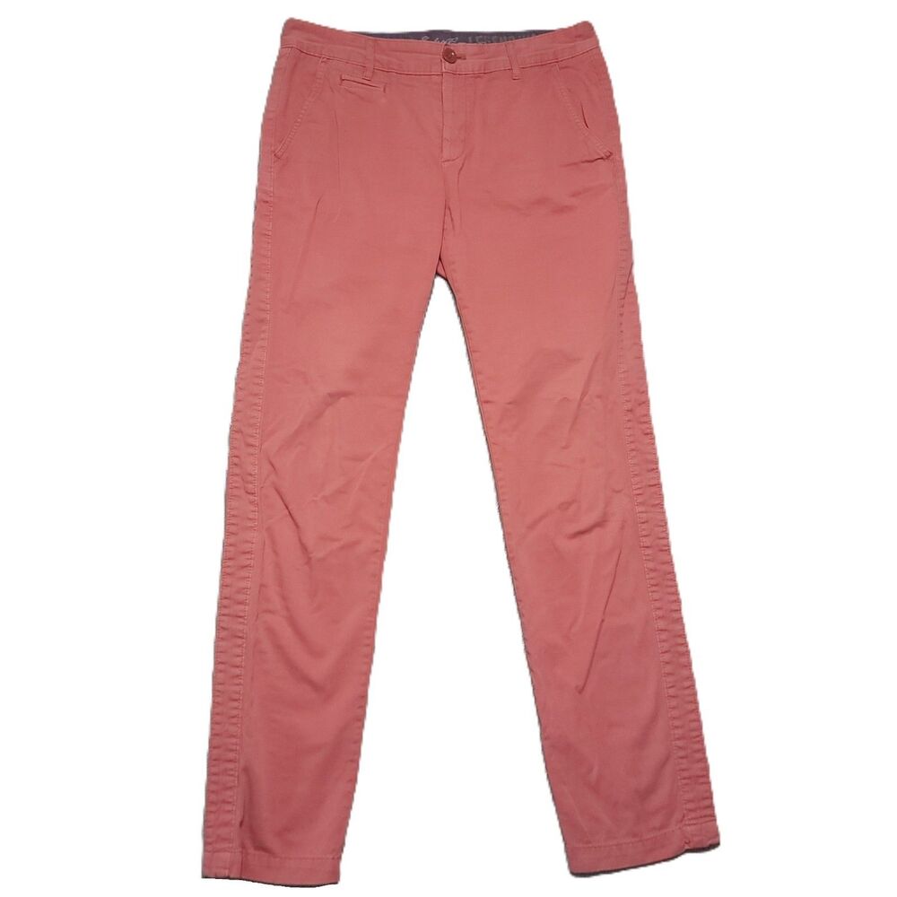 Eddie Bauer Legend Wash Pants Women's Size 8 Tall Stretch Boyfriend Slim Salmon